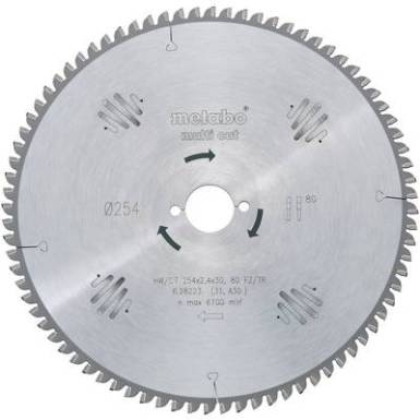 Keményfém körfűrészlap 254 x 30 x 1.8 mm Fogak száma (collonként): 80 Metabo HW/CT 254X30 80 FZ/TZ 628223000 1 db Keményfém körfűrészlap 254 x 30 x 1.8 mm Fogak száma (collonként): 80 Metabo HW/CT 254X30 80 FZ/TZ 628223000 1 db