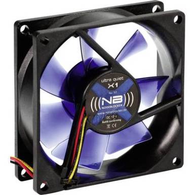 Számítógépház ventilátor 80 x 80 x 25 mm, NoiseBlocker X1 Számítógépház ventilátor 80 x 80 x 25 mm, NoiseBlocker X1