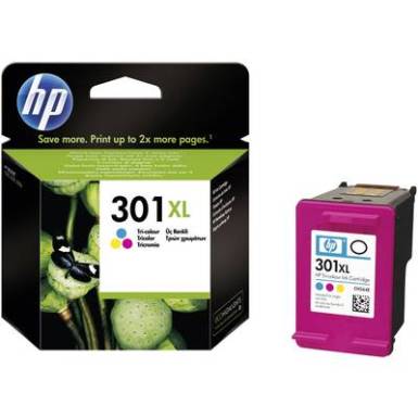 HP Tintapatron 301XL Eredeti Ci&aacute;n, B&iacute;bor, S&aacute;rga CH564EE Nyomtat&oacute;patron