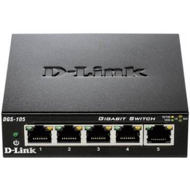 D-Link DGS-105 Hálózati switch 5 port 1 Gbit/s D-Link DGS-105 Hálózati switch 5 port 1 Gbit/s