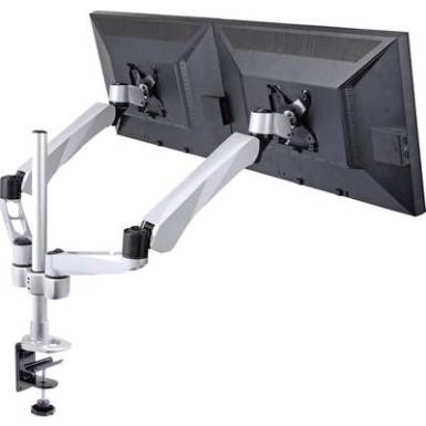 2-szeres monitor tartó, asztalra szerelhető, gáznyomásos technika, Grommet- és C csíptetővel, SpeaKa Professional Flex 2-szeres monitor tartó, asztalra szerelhető, gáznyomásos technika, Grommet- és C csíptetővel, SpeaKa Professional Flex