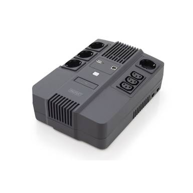 DIGITUS UPS Line-Interactive 600VA/360W AVR 4xSCHUKO 3xIEC C13 1xUSB A/B RJ45 DN-170110 DIGITUS UPS Line-Interactive 600VA/360W AVR 4xSCHUKO 3xIEC C13 1xUSB A/B RJ45 DN-170110
