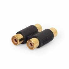 Gembird audio double RCA (F) to RCA (F) coupler, black A-2RCAFF-01