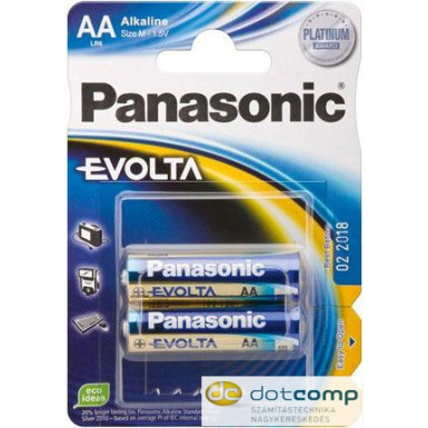 Panasonic 1.5V Alkáli AA ceruza elem EVOLTA (2db / csomag) /LR6EGE/2BP/