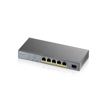 ZYXEL Switch GS1350-6HP, 6 Port managed CCTV PoE, long range, 60W, 802.3BT GS1350-6HP-EU0101F ZYXEL Switch GS1350-6HP, 6 Port managed CCTV PoE, long range, 60W, 802.3BT GS1350-6HP-EU0101F