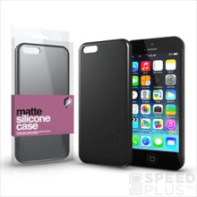 Xprotector Xprotector Matte, ultra vékony matt szilikon hátlap tok, Apple iPhone 5 / 5S / SE, fekete 113416