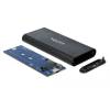 DELOCK Külső Ház M.2 NVMe PCIe SSD USB 3.1 Gen 2 Type-C female 42614