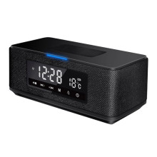 PLATINET Multifunkciós ébresztőóra  Bluetooth QI FM, fekete PMGQ15B