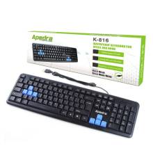 APEDRA Vezet&eacute;kes billentyűzet, K-816, USB HUN Fekete APEDRA K-816 6920919256043