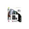 KINGSTON Mem&oacute;riak&aacute;rtya MicroSDXC 64GB  Canvas Select Plus 100R A1 C10 + Adapter SDCS2/64GB