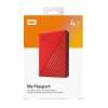Külső meghajtó WD My Passport, 2.5'', 4TB, USB 3.2, piros WDBPKJ0040BRD-WESN