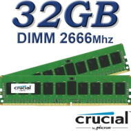 Crucial 32GB DDR4 2666MHz CL19 Unbuffered DIMM CT32G4DFD8266