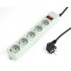 Gembird Surge protector, 5 sockets (Schuko), 3m, grey SPG3-B-10C
