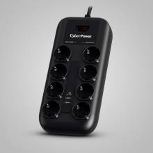 CYBERPOWER P0820SUF0-DE (8 aljzat) t&uacute;lfesz&uuml;lts&eacute;g v&eacute;dő &eacute;s USB t&ouml;ltő 2 x 2.4A P0820SUF0-DE