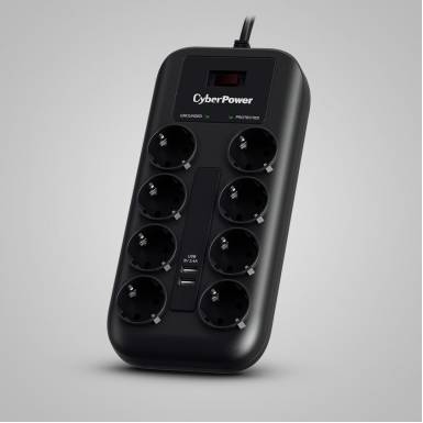 CYBERPOWER P0820SUF0-DE (8 aljzat) túlfeszültség védő és USB töltő 2 x 2.4A P0820SUF0-DE CYBERPOWER P0820SUF0-DE (8 aljzat) túlfeszültség védő és USB töltő 2 x 2.4A P0820SUF0-DE