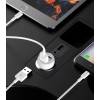 Devia Apple iPhone 5/5S/5C/SE/iPad 4/iPad Mini szivargyújtós töltő adapter + lightning adatkábel - 5V/3,1A - Devia Smart Series Dual Car Charger Suit - white ST326905