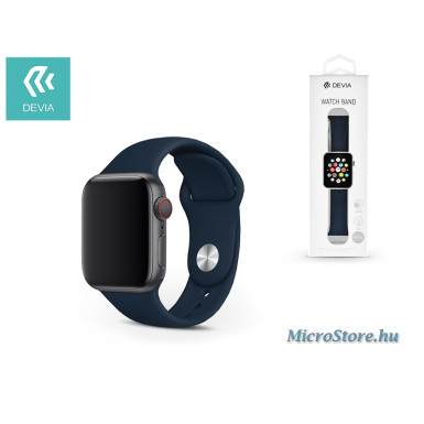 Devia Apple Watch lyukacsos sport szíj - Devia Deluxe Series Sport Band - 38/40 mm - dark blue ST324857