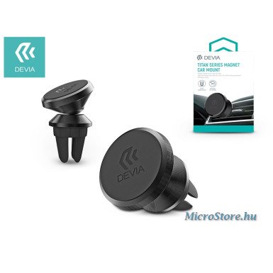 Devia Univerzális szellőzőrácsba illeszthető mágneses autós tartó - Devia Titan Series Magnet Car Mount - black ST330445