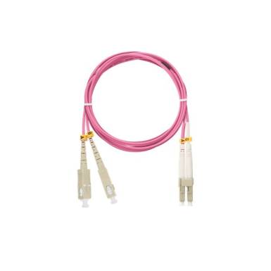 NIKOMAX Optikai patch kábel SC-LC, MM 50/125, OM4, duplex, 5m ,magenta NMF-PC2M4C2-SCU-LCU-005 NIKOMAX Optikai patch kábel SC-LC, MM 50/125, OM4, duplex, 5m ,magenta NMF-PC2M4C2-SCU-LCU-005