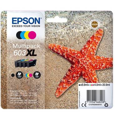 EPSON C13T03A64010 Multipack Epson C13T03A64010 4-colours 603XL 8,9 ml + 3 x 4,0 ml C13T03A64010