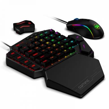 Redragon K585 One-handed RGB Gaming Keyboard Blue Switch and M721-Pro Mouse Combo with GA200 Converter for Xbox One/PS4/Switch/PS3/PC Black K585RGB-BB Redragon K585 One-handed RGB Gaming Keyboard Blue Switch and M721-Pro Mouse Combo with GA200 Converter for Xbox One/PS4/Switch/PS3/PC Black K585RGB-BB