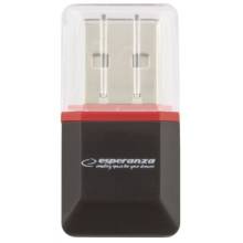 ESPERANZA EA134K - 5901299902837 ESPERANZA EA134K - K&aacute;rtyaolvas&oacute; MicroSD fekete USB 2.0  EA134K - 5901299902837