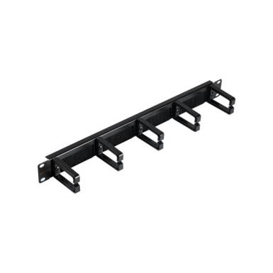 NIKOMAX Gyűrűspanel, 1U, 53 mm gyűrűm&eacute;lys&eacute;ggel, kef&eacute;s, fekete 2 db NMC-OP530HB-1U-BK-2