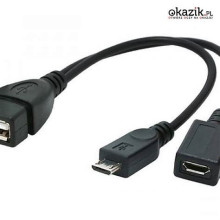 Gembird USB OTG AF to Mini-BM kábel 15cm