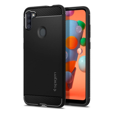 Spigen Rugged Armor Samsung Galaxy A11 Matte Black tok, fekete ACS00855 Spigen 48199