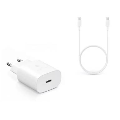 Samsung Samsung gyári Type-C hálózati töltő adapter + Type-C adat- és töltőkábel - 5V/3A - EP-TA800EWE PD3.0 + EP-DA905BWE - white (ECO csomaglás) SAM-0886 Samsung Samsung gyári Type-C hálózati töltő adapter + Type-C adat- és töltőkábel - 5V/3A - EP-TA800EWE PD3.0 + EP-DA905BWE - white (ECO csomaglás) SAM-0886