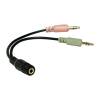 Logilink Audio jack adapter 4-pin 3.5mm stereo female to 2x 3.5mm male CA0020