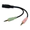 Logilink Audio jack adapter 4-pin 3.5mm stereo female to 2x 3.5mm male CA0020