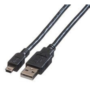 ROLINE kábel USB-A 2.0 - mini 5 PIN 3m, Összekötő 11.02.8730-10