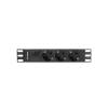 LANBERG PDU-03F-0200-BK Lanberg PDU 10 1U 16A, 3x 230v Schucko 2m Black PDU-03F-0200-BK