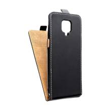 Flip tok szilikon belsővel Xiaomi Note 9 Pro, fekete  Flip szilikon belső 49399