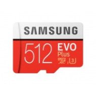 SAMSUNG Memóriakártya MicroSDHC 512GB EVOPLUS CLASS 10, UHS-1 Grade1, + Adapter, R100/W90 MB-MC512HA/EU