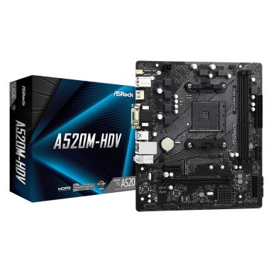 ASRock A520M-HDV 90-MXBE50-A0UAYZ ASRock A520M-HDV 90-MXBE50-A0UAYZ
