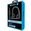 Sandberg Fejhallgató - USB Office Headset (USB, mikrofon, hangerő szabályzó, 2m kábel, fekete) PERSAN 126-12