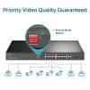 TP-LINK Switch 16x100Mbps (16xPOE+) + 2x1000Mbps + 1xGigabit kombó SFP, TL-SL1218MP TL-SL1218P