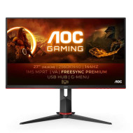 AOC Gaming 144Hz VA monitor 27" Q27G2U/BK 2560x1440 16:9, 250cd/m2, 1ms, HDMIx2, DisplayPort, USB 3.0x4, hangszóró Q27G2U/BK