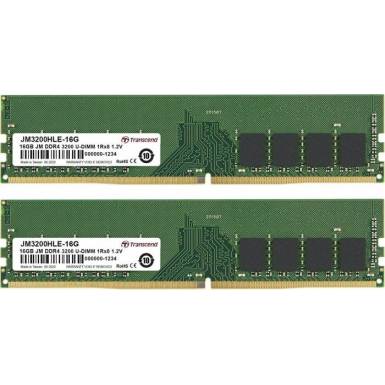 TRANSCEND 32GB KIT JM DDR4 3200Mhz U-DIMM 1Rx8 2Gx8 CL22 1.2V JM3200HLE-32GK TRANSCEND 32GB KIT JM DDR4 3200Mhz U-DIMM 1Rx8 2Gx8 CL22 1.2V JM3200HLE-32GK