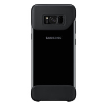 Samsung Galaxy S8 Plus SM-G955, Műanyag hátlap védőtok, 2 részes, fekete, gyári (EF-MG955CBEG)