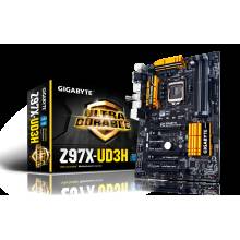 GIGABYTE GA-Z97X-UD3H LGA1150,Intel Z97,4xDDR3,Max:1600MHz,Max:32GB,VGA,1xPCIE16 3.0,1xPCIE8,1xPCIE4,3xPCIE1,1xPCI,6xSATA3,1xSATA-Express,4xUSB,4xUSB3,DVI,HDMI,RAID,7.1,Gigabit,PS2:2,ATX,SPDIF optikai kimene,1 GIGABYTE GA-Z97X-UD3H LGA1150,Intel Z97,4xDDR3,Max:1600MHz,Max:32GB,VGA,1xPCIE16 3.0,1xPCIE8,1xPCIE4,3xPCIE1,1xPCI,6xSATA3,1xSATA-Express,4xUSB,4xUSB3,DVI,HDMI,RAID,7.1,Gigabit,PS2:2,ATX,SPDIF optikai kimene,1