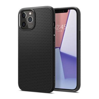 Spigen Liquid Air Apple iPhone 12/12 Pro Matte Black tok, fekete ACS01701 Spigen 49940