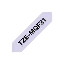 Brother TZe-MQF31 lamin&aacute;lt P-touch szalag (12mm)  Black on Pastel Purple - 4m TZEMQF31
