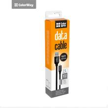 COLORWAY K&aacute;bel USB - Lightning, 1 m,fekete (CW-CBUL004-BK) CW-CBUL004-BK