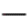 LANBERG power distribution unit PDU 19 1U 16A 9 schuko 3m black PDU-09F-0300-BK