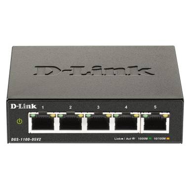 D-LINK Switch 5x1000Mbps Fémházas Asztali Menedszelhető, DGS-1100-05V2/E DGS-1100-05V2/E D-LINK Switch 5x1000Mbps Fémházas Asztali Menedszelhető, DGS-1100-05V2/E DGS-1100-05V2/E