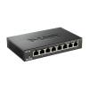 D-LINK Switch 8x1000Mbps Fémházas Asztali, DGS-108GL/E DGS-108GL/E