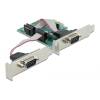 DELOCK PCI-E Bővítőkártya 2x Soros RS-232 port 90007